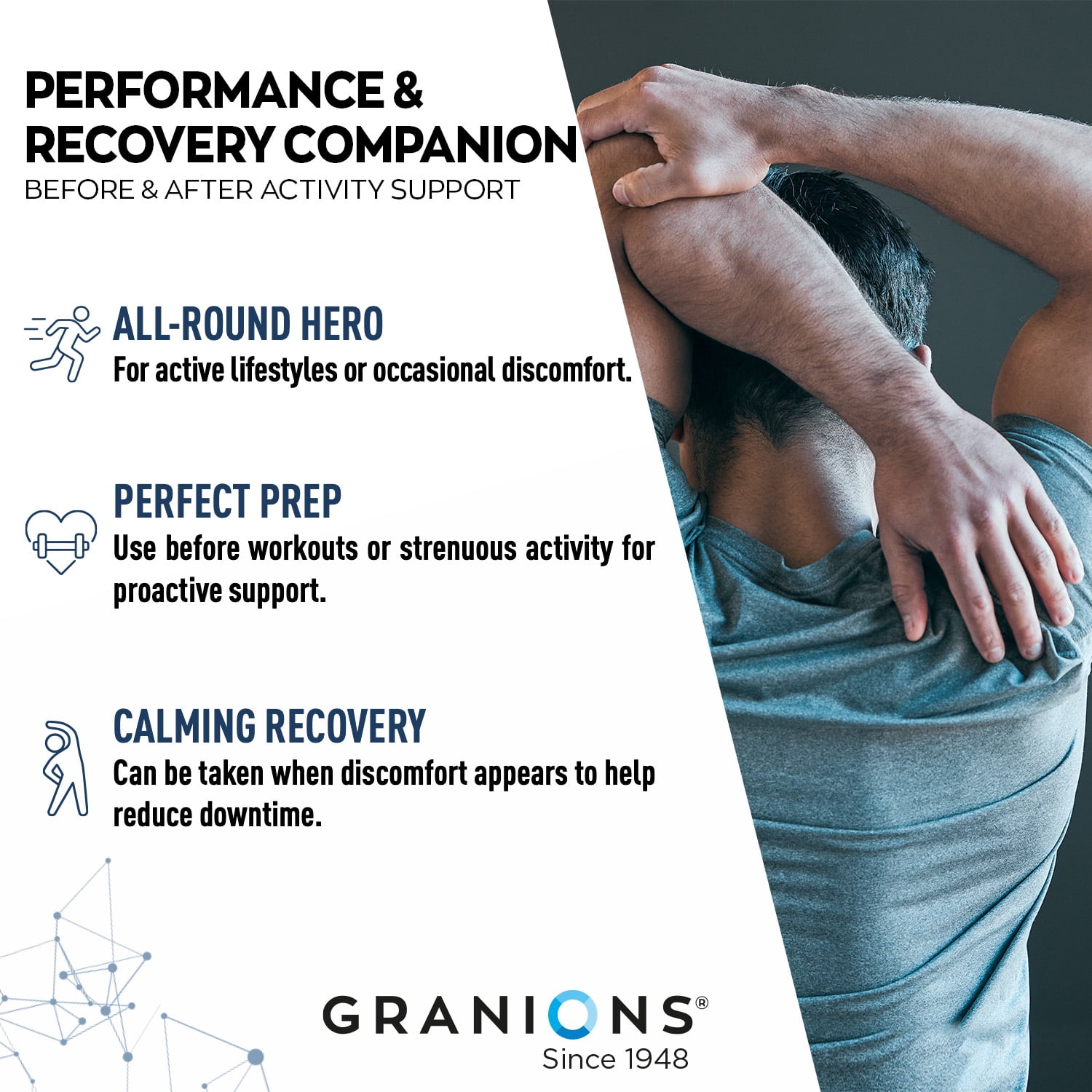 Granions Advanced Muscle Comfort - Muscle Relaxer- Quinine, Magnesium, Potassium, B Vitamins, CoQ10 - 120 Tablet