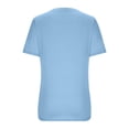 thumbnail image 4 of Timegard Hauts à Manches Courtes pour Femmes Col Rond Couleur Unie Été Chic Décontracté Chemises Amples Blouse, 4 of 7