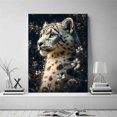 thumbnail image 2 of Mudket White Snow Leopard Canvas Wall Art, Leopard with Blue Eyes Print Wall Decor Framed Ready to Hang for Bedroom - 12"L x 8"W, 2 of 10
