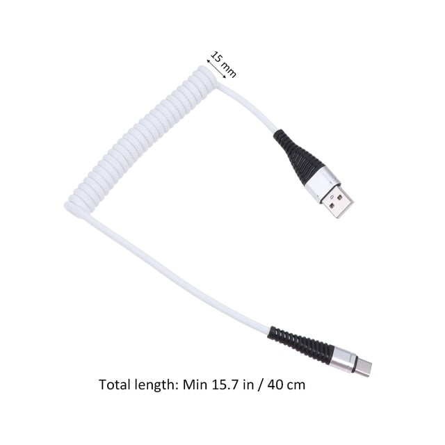 BESTYASH Cable De Carga Portátil Telescópico Para Teléfono Móvil Con Transmisión Rápida De Datos