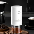 thumbnail image 2 of CACAGOO Coffee Bean Grinder Small Household Electric 6 Gears Balanced Thickness Ceramic Grinding, White, 2 of 8
