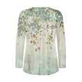 thumbnail image 3 of Long Cardigan Mode Femme T-shirt Ample Imprimé Blouse à Manches Longues Col Rond Hauts Décontractés Cardigans pour Femmes en Liquidation, 3 of 4