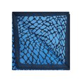 thumbnail image 4 of Men's Pocket Squares Gradient Leopard Print Silky Handkerchief with Solid Trim for Wedding Party Blue One Size, 4 of 4