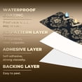 thumbnail image 5 of Baroque Peel and Stick Wallpaper Sophisticated Dark Navy Vintage Baroque blue Wall Mural 23.6in x 9.8ft Self Adhesive Removable Wall Paper Renter Friendly Wallpaper for Bedroom Livingroom Men, 5 of 8