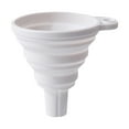 thumbnail image 2 of Embudo de silicona plegable de grado alimenticio para el llenado de botellas y transferencia de polvo. Blanco, 2 of 9