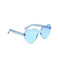 thumbnail image 1 of Qarigey Gafas de sol con forma de corazón de melocotón, accesorios antiquemaduras solares, decoraciones, gafas irregulares, apariencia Lentes azul niebla, 1 of 6