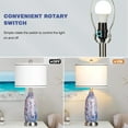 thumbnail image 6 of Cinkeda Cosatal Glass Table Lamps Set of 2 for Living Room Bedroom 3 Way Dimmable Touch Control Bedside Nightstand Lamp with USB A+C Ports AC Outlet Nightlight, 6 of 9