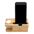 thumbnail image 1 of Base de almacenamiento de cable de carga de escritorio con soporte de almacenamiento de madera dos en uno para Watch5 para iPhone Vogacara EL007718-00, 1 of 5