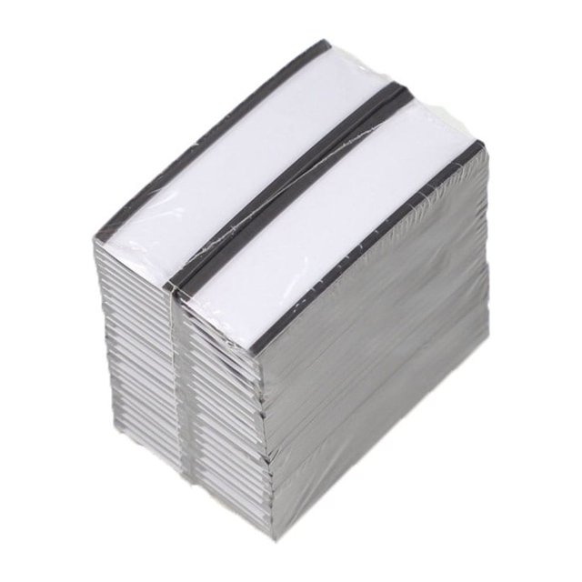 Sidaley Estante magnético estilo C conveniente con cartón blanco autoadhesivo estante ligero de adsorción fuerte cartulina 76x25mm 30 piezas/juego