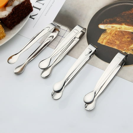 

Beechoice 2Pcs Stainless Steel Sugar Tongs Teeth tea coffee Ice cubes Silver Kitchen Tool