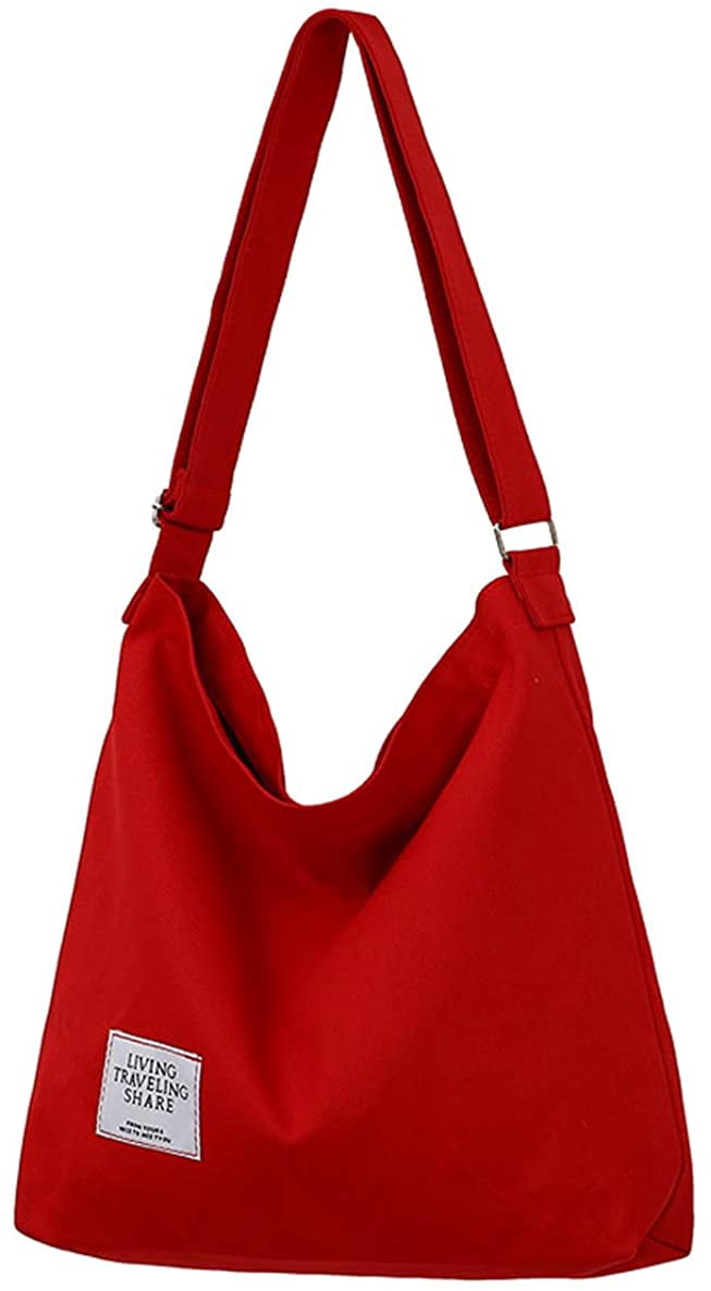Lady’s Canvas Handbag Casual Retro Hobo Shoulder Cross Body Handbag Colorful Stripes