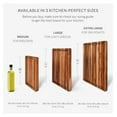 thumbnail image 3 of Carving Board - Extra Large (XL) Wood Cutting Board with Juice and Grip Handles - Reversible Teak Edge Grain Wood - Knife Friendly - FSC Certified, 3 of 9