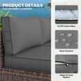 thumbnail image 6 of MRUAKA Outdoor Cushions for Patio Furniture, 7-Piece Replacement Cushions for Outdoor Furniture, Water-Resistant Patio Cushions, Outdoor Couch Cushions for 4-Seat Outdoor Sectional Sofa (Grey), 6 of 9
