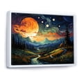 thumbnail image 2 of Designart "Road to Infinity Colorful Northern Lights I" Landscapes Floater Framed Canvas Art Print, 2 of 7