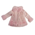 thumbnail image 6 of LNMQLPDBS Baby Girls Fluffy Faux Fur Coat Toddler Warm Plush Jacket Kids Winter Luxury Outerwear Girls Soft Sherpa Overcoat Casual Cold Weather Daily Wear with Ruffle Hem and Collar, 6 of 6