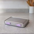 thumbnail image 3 of Greenwalnut Stainless Steel Lunch Box with Leak-Proof Lid  | 3 Compartment Food Container for Kids & Adults | Bento Lunch Box (Purple), 3 of 7