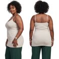 thumbnail image 4 of Emmalise Women's Basic Long Camisole Adjustable Strap Cami, Oat, 4 of 8