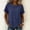 Navy, variant on Refreshing Shirts for Women Short Sleeve Crew Neck Pink Pull-On Tops Modern Refined Solid T-Shirts Pink,Xl
