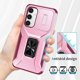 thumbnail image 2 of Funda para GANGXUN Samsung Galaxy S23 FE - Soporte metálico, Función magnética, Rosa, 2 of 5