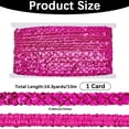 thumbnail image 2 of Plastic & Polyester Paillette Beads Sequins Beads Ornament Accessories 2 Rows Paillette Roll Flat Round Hot Pink 15mm 13m/pc, 2 of 6