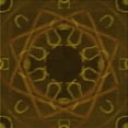 thumbnail image 1 of Ahgly Company Machine Washable Indoor Square Transitional Dark Bronze Brown Area Rugs, 7' Square, 1 of 7