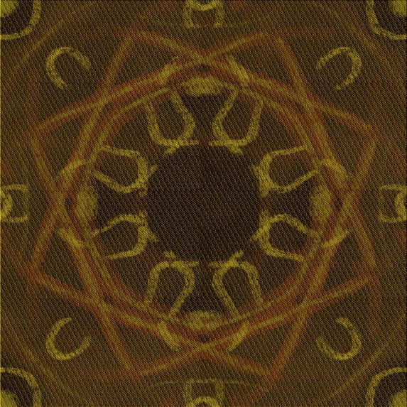 Ahgly Company Machine Washable Indoor Square Transitional Dark Bronze Brown Area Rugs, 7' Square