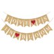 thumbnail image 1 of Bandera con letras "EL AMOR ESTÁ EN FLOR", accesorios decorativos para fiestas, pancarta de arpillera, guirnalda de cola de golondrina, diseño de corazón rojo, banderines de lino, suministros para f, 1 of 4