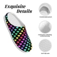 thumbnail image 5 of KLL Rainbow Hearts Pattern Adult Unisex Cozy Slippers,Fuzzy Slip-on Slippers TPR Sole Slippers Comfort Plush Home Footwear for Indoor & Outdoor-39/40, 5 of 7