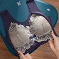 thumbnail image 4 of Clearance Sale 2025 Bra Lightly Latex Lined Cup Wirefree Unpadded Full Coverage Plus Size Bra, 4 of 7