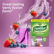 Benefiber Glp-1 Friendly Fiber Supplement, Berry Fusion, On The Go Stick Packs, 24 Count