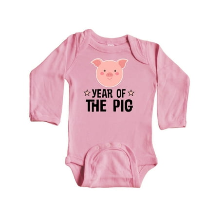 

Inktastic Year of the Pig New Years Gift Baby Boy or Baby Girl Long Sleeve Bodysuit