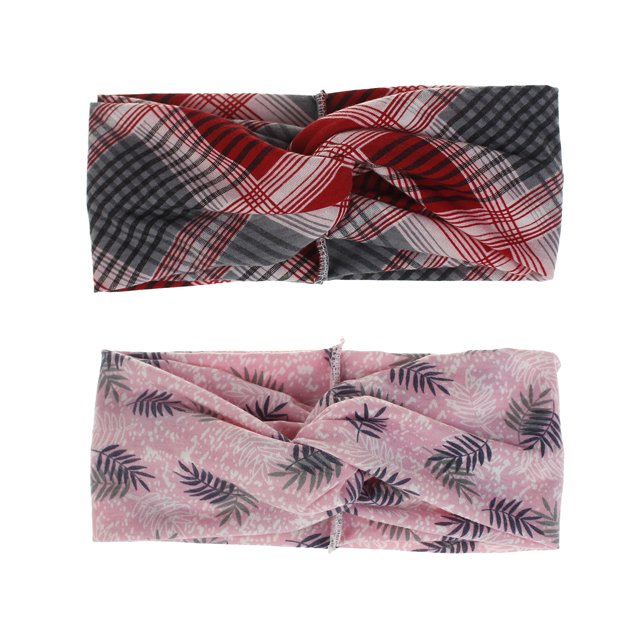 Diademas bohemias Diademas anudadas anchas Diademas elásticas con turbante Bandas elásticas para el cabello para entrenamiento Diademas de yoga con hojas Diademas bohemias para mujeres y niñas 2