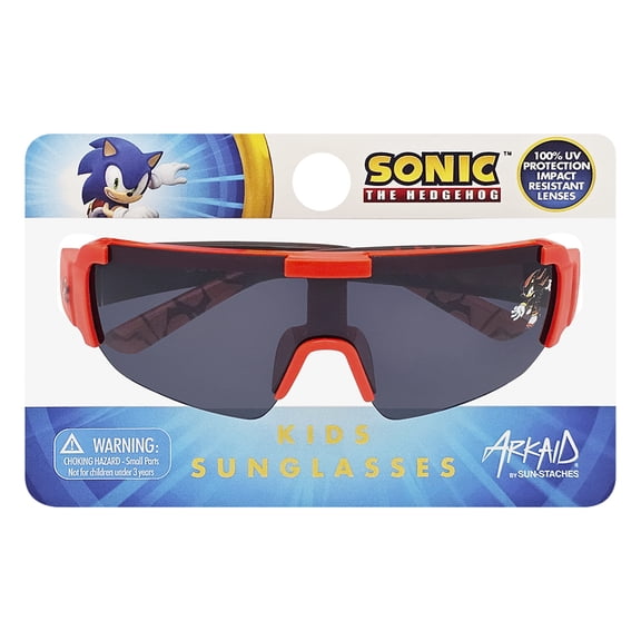 Shadow Black to Red Large Lens Sports Wrap Sunglasses