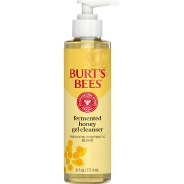 Burt's Bees Fermented Honey Gel Cleanser, Natural Origin Skin Care, 1 Bottle, 6 oz.