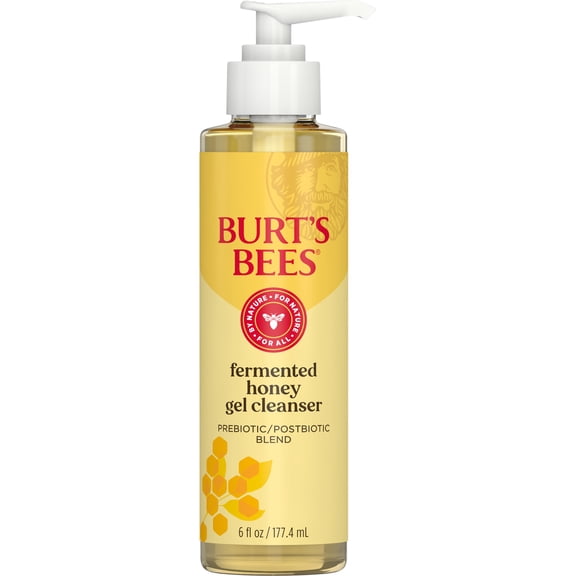 Burt's Bees Fermented Honey Gel Cleanser, Natural Origin Skin Care, 1 Bottle, 6 oz.