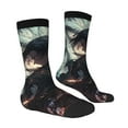 thumbnail image 3 of Attack On Titan Adult Socks Casual Tube Socks Durable Comfort Calf Socks Soft Elastic Crew Socks 2 Black-1, 3 of 9