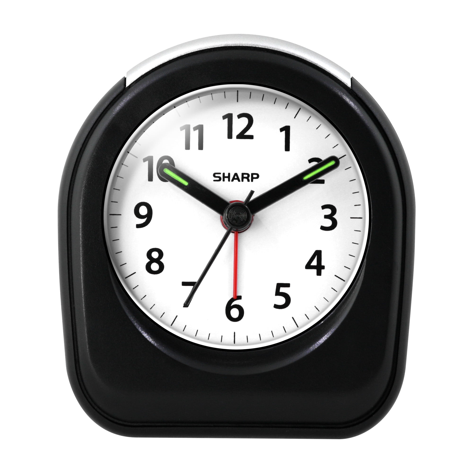 Sharp Quartz Analog Alarm Clock, Black SPC844A