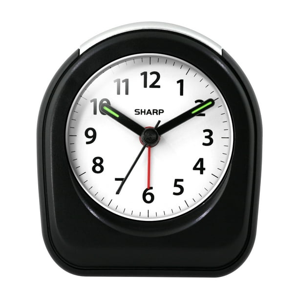 Sharp Quartz Og Alarm Clock Black, Black Alarm Clock