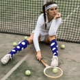 thumbnail image 6 of Naloa Navy And White Polka Dot Knee Socks, High Socks Long Stretchy Sock Women Knee High Stocking, Long Socks for Women, 6 of 6