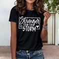 thumbnail image 4 of Ankishi Funny Womens T Shirts Stronger Than The Storm Fashion Casual T Shirt Summer Loose Fit Clothes for Travel Dating, 4 of 7