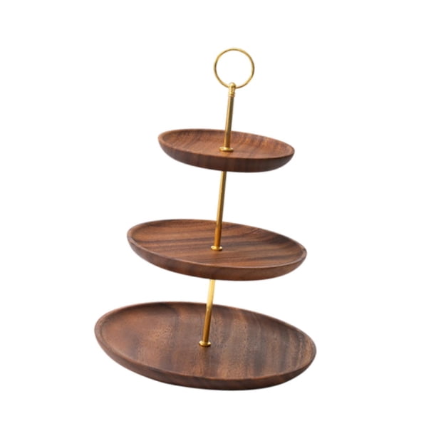 Soporte para cupcakes, expositor de postres, soporte para postres en niveles, soporte para cupcakes, soporte de madera estilo granja para tartas, para 3 niveles