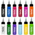 thumbnail image 1 of Shadink Colorful New School & Watercolor Tattoo Ink Set Professional Tattooing Inks for Color Portrait, Black & Gray Style, 1 of 3