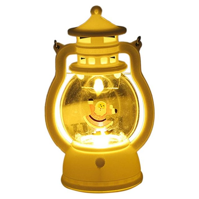 Portable Christmas LED Lantern Tree Decor Night Lights Stanta Claus Snowman Colleagues Friends For Home Oil Lamp