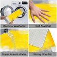 thumbnail image 2 of Yellow Grey Brush Luxury Flannel Bathroom Mats 16x24, Extra Soft and Absorbent Non-Slip Shower Rug for Bathroom Floor, 2 of 9