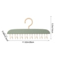thumbnail image 3 of 8-Hook Clothes Rack Underwear Organizer, Space-Saving Hanger, Wave-Shaped Design, ABS Plastic, Wall-Mounted No-Mark Drying Rack for Home And Dorm, Multicolor, 28x14x3.5cm, 3 of 6