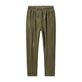 thumbnail image 1 of Ceisia Men's All-Season Fleece Thick Warm Gift Pants - Solid Color Straight Leg Elastic Waist Drawstring Pocket Pants, 1 of 2
