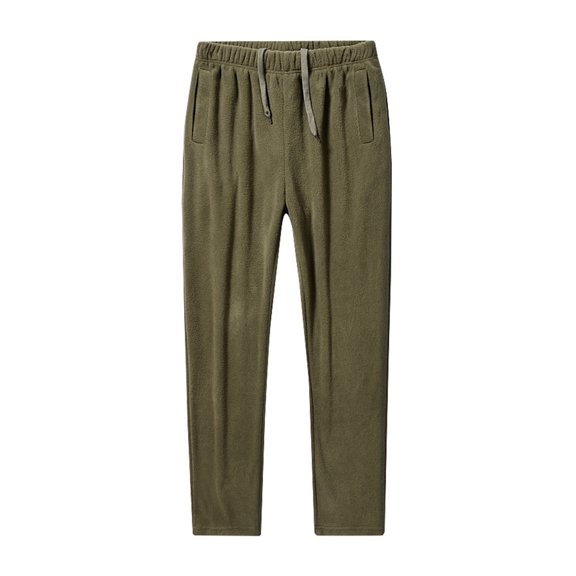 GuangCheng George Men Fleece Lined Warm Sweatpants Elastic Waistband Soft Comfortable Loose Fit Casual Lounge Pants,Size:L