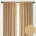 thumbnail image 1 of Chanasya Golden Yellow Velvet Curtains Panel Set 2 -Piece - Classy Partial Blackout Curtain Room Darkening Curtains Drapes for Living Room Bedroom - Window Treatment - 84 Inch Length Long - Gold, 1 of 5