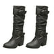 thumbnail image 1 of Guardurnaity 1 par de botas de tacón alto para mujer, portátiles, lavables, a la moda, de Color sólido, antiguo, para invierno y otoño, calzado para Calzado Negro Talla 38 Guardurnaity AP012983-01, 1 of 6