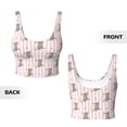 thumbnail image 5 of Fotbe Heart Cat Pattern Womens' Sports Bra Longline Wirefree Padded with Medium Support Sports Moisture-Wicking Workou Vest,Tank Top-, 5 of 9